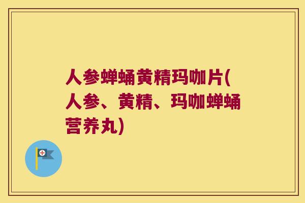 人参蝉蛹黄精玛咖片(人参、黄精、玛咖蝉蛹营养丸) 人参蝉蛹黄精玛咖片(人参、黄精、玛咖蝉蛹营养丸)