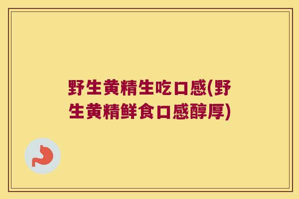 野生黄精生吃口感(野生黄精鲜食口感醇厚)