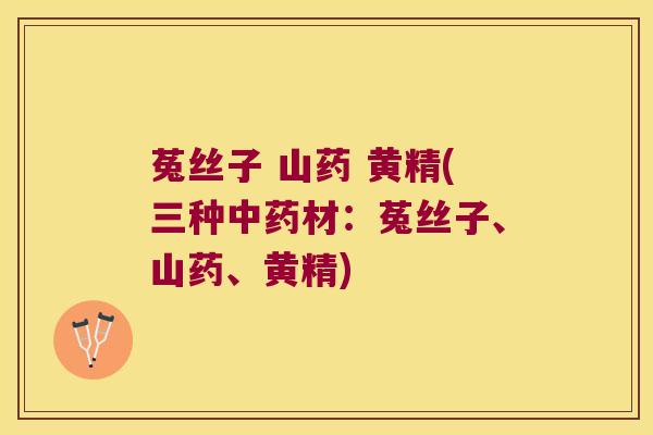 菟丝子 山药 黄精(三种材：菟丝子、山药、黄精)