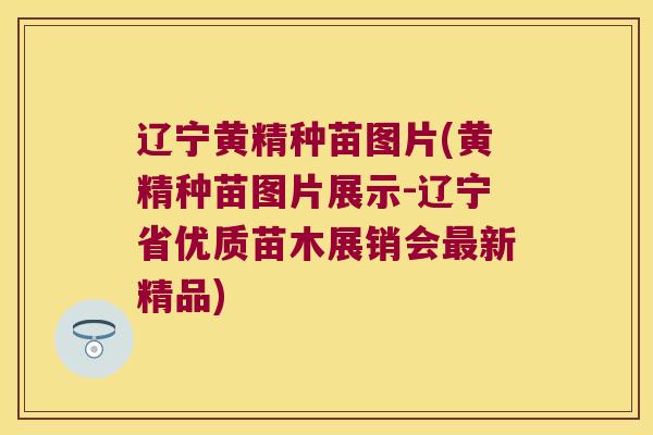 辽宁黄精种苗图片(黄精种苗图片展示-辽宁省优质苗木展销会新精品)
