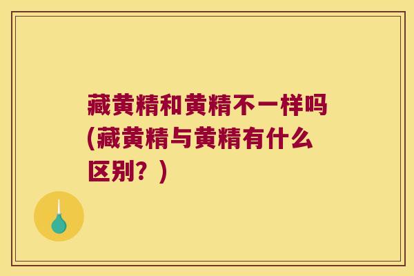 藏黄精和黄精不一样吗(藏黄精与黄精有什么区别?) 藏黄精和黄精不一样吗(藏黄精与黄精有什么区别?)
