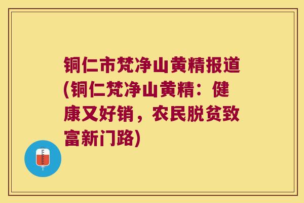 铜仁市梵净山黄精报道(铜仁梵净山黄精：健康又好销，农民脱贫致富新门路)