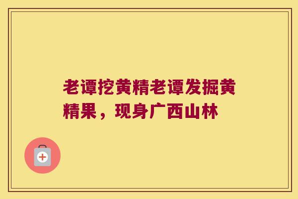 老谭挖黄精老谭发掘黄精果,现身广西山林 老谭挖黄精老谭发掘黄精果,现身广西山林