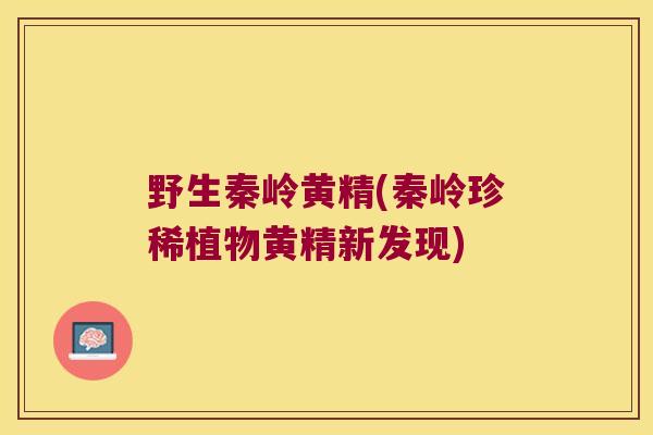 野生秦岭黄精(秦岭珍稀植物黄精新发现)