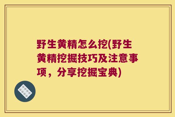 野生黄精怎么挖(野生黄精挖掘技巧及注意事项,分享挖掘宝典) 野生黄精怎么挖(野生黄精挖掘技巧及注意事项,分享挖掘宝典)