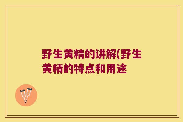 野生黄精的讲解(野生黄精的特点和用途 野生黄精的讲解(野生黄精的特点和用途