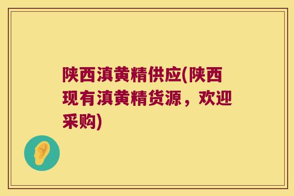 陕西滇黄精供应(陕西现有滇黄精货源，欢迎采购)