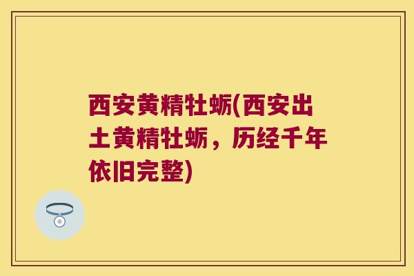 西安黄精牡蛎(西安出土黄精牡蛎,历经千年依旧完整) 西安黄精牡蛎(西安出土黄精牡蛎,历经千年依旧完整)