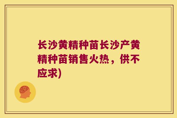 长沙黄精种苗长沙产黄精种苗销售火热,供不应求) 长沙黄精种苗长沙产黄精种苗销售火热,供不应求)