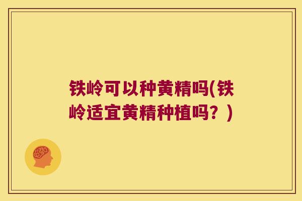 铁岭可以种黄精吗(铁岭适宜黄精种植吗？)